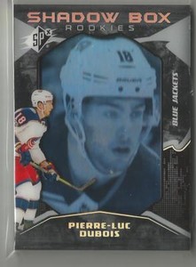 2017-18 Upper Deck SPX Rookie Shadow Box Card Pierre-Luc Dubois #ed 189 / 298