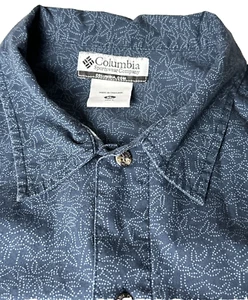 Columbia Shirt Mens Adult  Extra Large Short Sleeve Blue Button Up Camp Casual - Picture 1 of 8