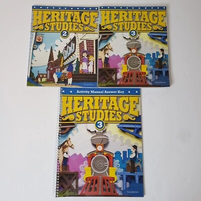 BJU Press Heritage Studies 3rd Ed Student Work Text 2 & 3 Activity Manual Answer Foto 1 de 4