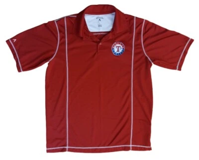 MLB Texas Rangers Polo Shirt Mens Size Large Baseball Sports Red Short Sleeve - Image 1 of 4