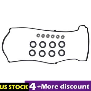 Fit For Honda Accord CR-V Civic Crosstour 2.4L Valve Cover Gasket Set w/Grommets - Foto 1 di 4