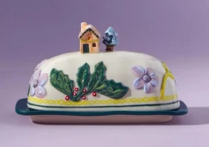 Anthropologie Nathalie Lete Cottage Butter Dish - Picture 1 of 5