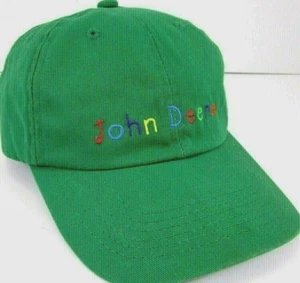 Vintage John Deere GREEN SnapBack Hat Cap Youth Embroidered LOGO NICE - Picture 1 of 6