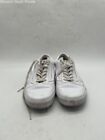 Vans Unisex Off The Wall 751505 White Leather Lace Up Sneaker Shoes Size M5.5 W7
