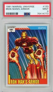 1991 Marvel Universe #133 IRON MAN'S ARMOR PSA 9 MINT - Bild 1 von 2