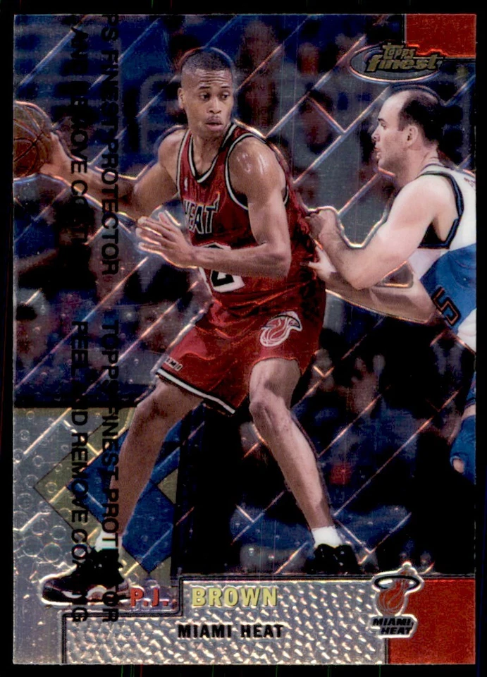 1999-00 Topps Finest w/coating P.J. Brown Basketball cards #45 - Image 1 of 2