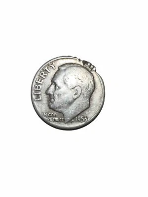 1956 D ROOSEVELT DIME *SILVER* 🌟US ERROR COIN - Image 1 of 3
