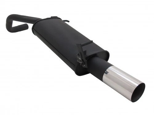 Novus Endschalldämpfer 1 x 90 mm RL - Design Stahl für VW Polo V - 9N / 9N3 - Bild 1 von 1