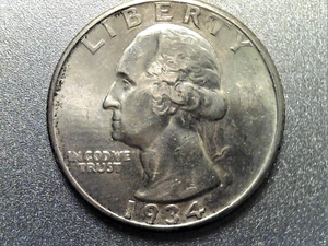 1934d 25C Washington Quarter - Bild 1 von 2
