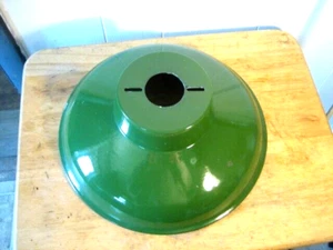 Coprilampada Vintage Goodrich Porcellana | Coperchio Metallo Smaltato Verde e Bianco 12" - Foto 1 di 4