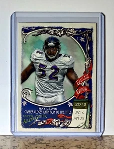 Ray Lewis 2023 Topps Allen & Ginter Spotless Spans NFL #SS-22 Card Ravens - Imagen 1 de 2