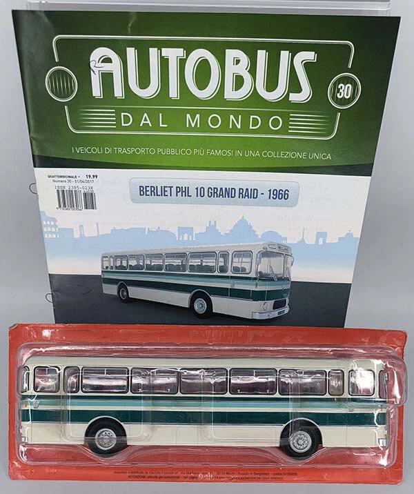 AUTOBUS dal mondo #30 BERLIET PHL 10 GRAND RAID 1966 HACHETTE 1/43 diecast model - Immagine 1 di 1