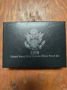 1998 US Mint Premier SILVER Proof Set - Complete w/ OGP & COA - Picture 1 of 4