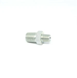 Steel Hex 1/4 to 1/8 Male NPT Reducer Pipe Nipple Fitting Water Oil Gas Liquid - Picture 1 of 5
