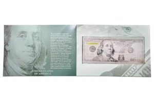 USA 2016 100 $ Benjamin Franklin 5 Gramm Silberfolie Banknote Gedenkmünze - Bild 1 von 3