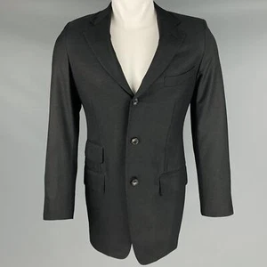 TOM FORD Talla 38 Gris Lana Solapa de Pico Abrigo Deportivo - Imagen 1 de 7