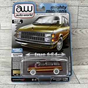 Ultra Red Chase Beige Crystal 1984 Dodge Caravan Auto World Mighty Mini Vans - Picture 1 of 10