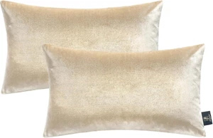 Pack of 2 Velvet Decorative Throw Pillow Covers Soft Solid Square Cushion Case f - Picture 1 of 8