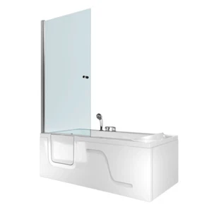 Seniorendusche und Sitzwanne Kombination Wanne mit Tür S17D-R 75x150x194cm - Bild 1 von 30