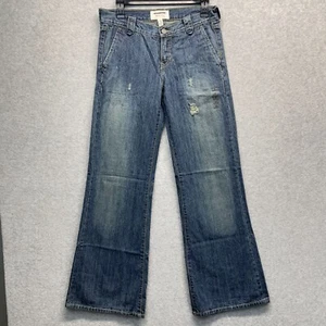 Abercrombie & Fitch Flare Jeans Womens 0 Distressed Cotton Vintage Baggy Blue - Picture 1 of 13