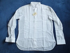 Brandneu mit Etikett Vincci Italien Designer Smoking Flügelkragen weiß Luxus Baumwolle Hemd 16 1/2 - Bild 1 von 22