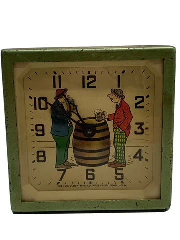 Lux Animated Beer Drinkers Clock Happy Days Vintage 1930's Cover