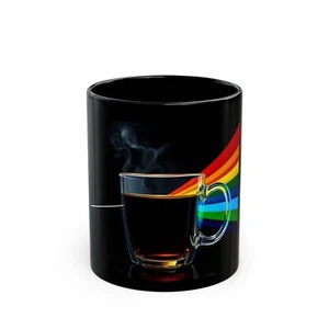 Bunter Prisma schwarzer Becher: Perfekt für Kaffeeliebhaber  - Bild 1 von 9