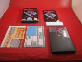 Final Fantasy (Nintendo NES, 1990) COMPLETE w/ Box manual game maps WORKS! #E