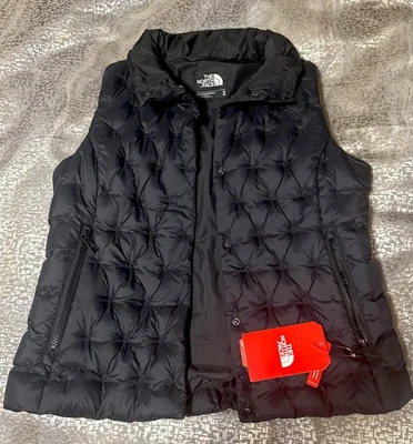 NWT The North Face Ladies Holladown Quilted Goose Down Vest TNF Black Size M - Image 1 of 4