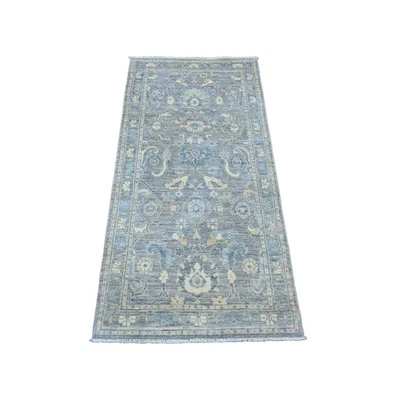 2'9"x5'6" Gray Peshawar Ziegler Mahal Design Wool Hand Knotted Runner Rug G20352 - Image 1 of 4
