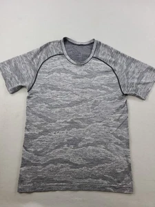 Lululemon Metal Vent Shirt Herren Large blau Camouflage belüftet Performance T-Shirt Gym - Bild 1 von 6