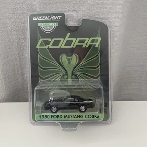 Greenlight 1980 FORD MUSTANG COBRA FOXBODY MUSCLE CAR DA COLLEZIONE - Nero, come nuovo - Foto 1 di 2