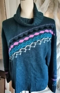 LOFT diagonaler Fair Isle Wasserfallausschnitt Pullover Damen Gr. S weich kuschelig - Bild 1 von 3