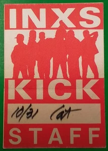INXS Staff Backstage Pass Kick Tour - Foto 1 di 2