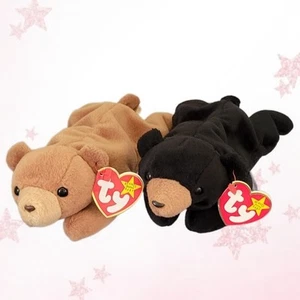 ⭐️CUBBIE (PVC) & BLACKIE⭐️ 1993 TY Beanie Babies - Neu mit Etikett - Bild 1 von 9