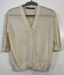 Nico Nicholson & Nicholson Anthropologie Cárdigan Crema Cárdigan Japón Talla 38 - Imagen 1 de 11