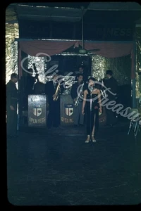 Korean War Military Show Pretty Woman Singer 35mm Slide 1950s Kodachrome - Picture 1 of 3