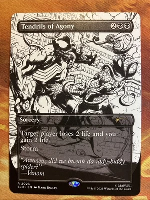 MTG Borderless Tendrils of Agony SLD: Spider-Man: Venom Unleashed (Inks) - Image 1 of 2