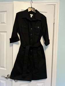 Camisa Chicos Negra Bolsillos Carga Cinturón Talla L (Chicos Talla 2) - Imagen 1 de 10