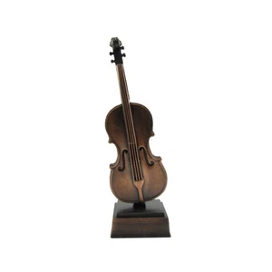 Instrumento de violín miniatura sacapuntas de metal accesorio de escritorio regalo de músico - Imagen 1 de 5