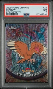 2000 Topps Chrome Pokemon T.V. Fearow Holo #22 – PSA 7 (NM) - Picture 1 of 2