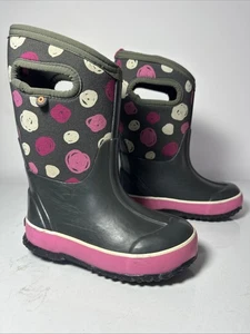 Botas de lluvia Bogs Classic Isla Hunter para niños talla 11 gris rosa media pantorrilla - Imagen 1 de 11
