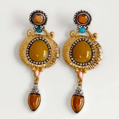 Pendientes colgantes de acrílico Zara 86 mm regalo retro para mujer fiesta vacaciones joyería Foto 1 de 4