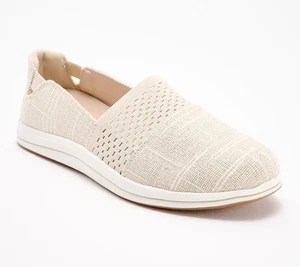 Scarpe Clarks Cloudsteppers slip-on Breeze Vibe naturali 10/W nuove - Foto 1 di 1