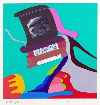 "TEN". Pop Art Collage mit Geldschein Günter ISLEIB (*1936 D), handsigniert - Bild 1 von 3