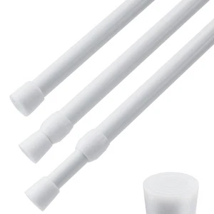 3 PCS Spring Tension Curtain Rod Adjustable Length 41-74 Inches, No Drilling,... - Picture 1 of 6