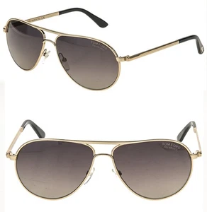 TOM FORD MARKO TF144 144 Rose Gold POLARIZED Aviator Unisex Sunglass FT0144 28D - Picture 1 of 11