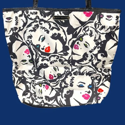Bolsa Tote Betsey Johnson Marilyn Monroe Pop Art Estilo Warhol Bolsa Lábios Ícone Antigo - Imagem 1 de 4