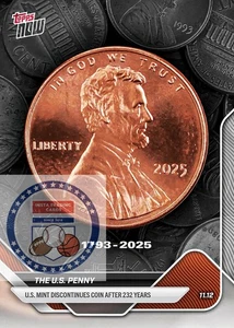 **PRE SALE** US Penny - 2025 Topps NOW® Card - Picture 1 of 1