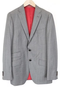 SUITSUPPLY Sienna Herren Blazer UK40L grau Wolle gemustert Einreiher * - Bild 1 von 15